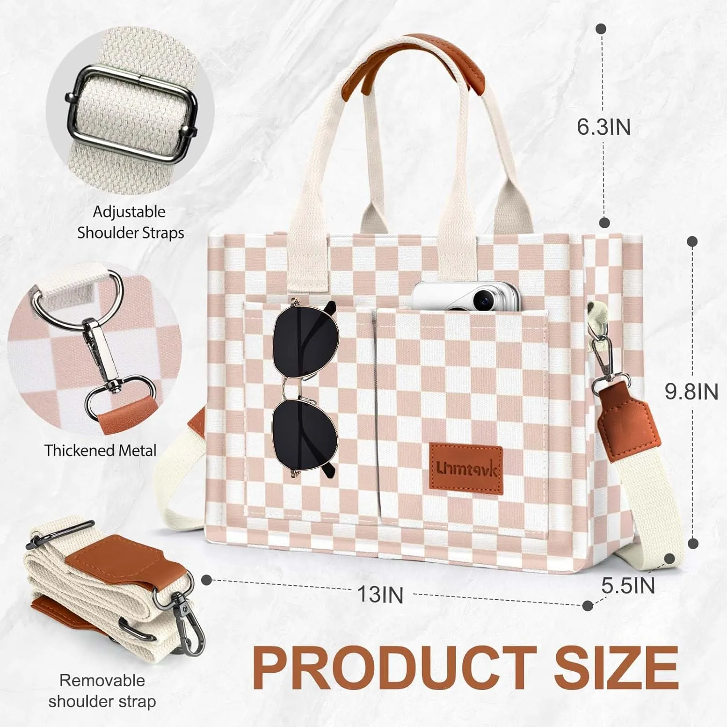 Canvas Tote Bag for Women, Large Work Purses Bible Tote
