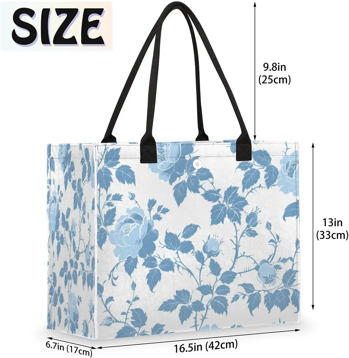 Canvas Tote Bag for Women - Reusable Tote Shoulder Bag Casual Bag for Vacation, Shopping, Work, Gym