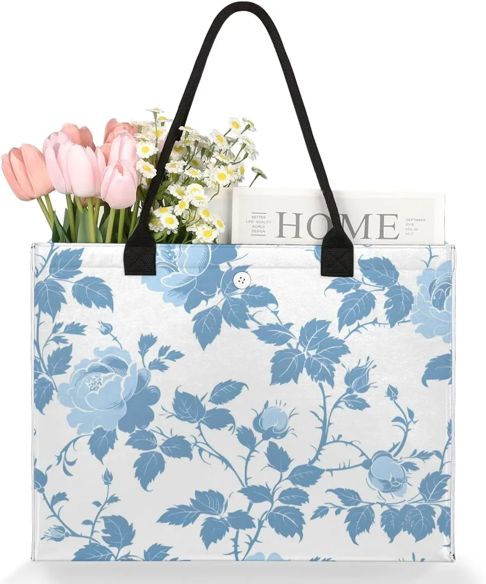 Canvas Tote Bag for Women - Reusable Tote Shoulder Bag Casual Bag for Vacation, Shopping, Work, Gym