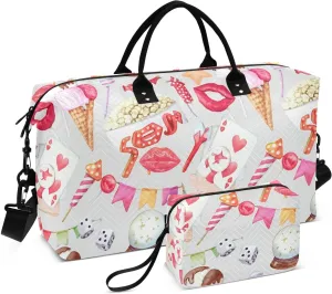 Carnival Sports Gym Bag for Women Men Travel Duffel Bag Weekend Overnight Carry on Bag with Toiletry Bag Hospital Bag for Plane Hospital Swimming Yoga Workout