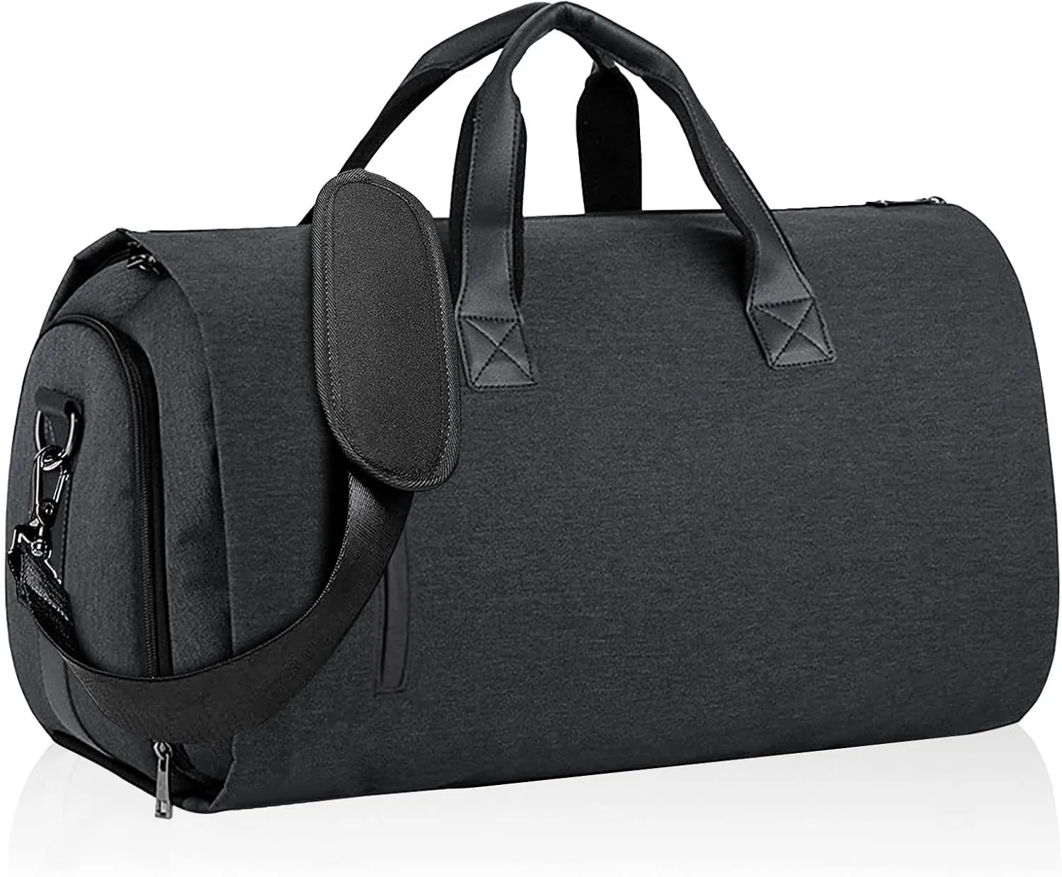 Carry On Garment Bag for Travel - Convertible Duffel for Suits, Dresses, Clothes - Weekend Bag With Shoe Compartment, Pockets, Shoulder Strap