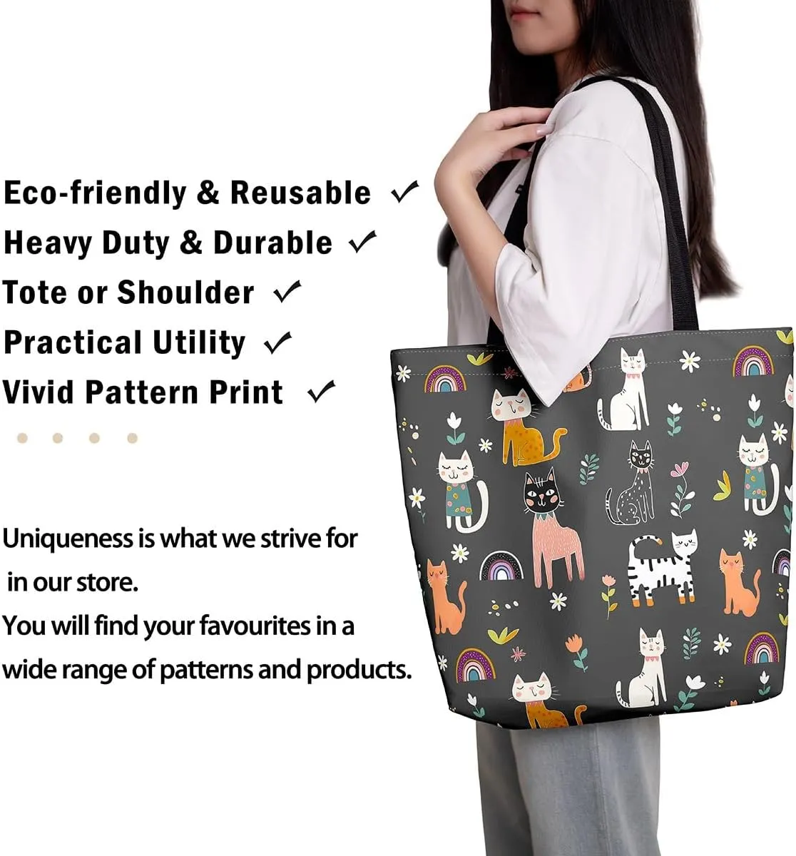 Cartoon Axolotl Canvas Tote Bag,Nautical Sea Animal Casual Reusable Handbag Ocean Fish Sandproof Beach Bag