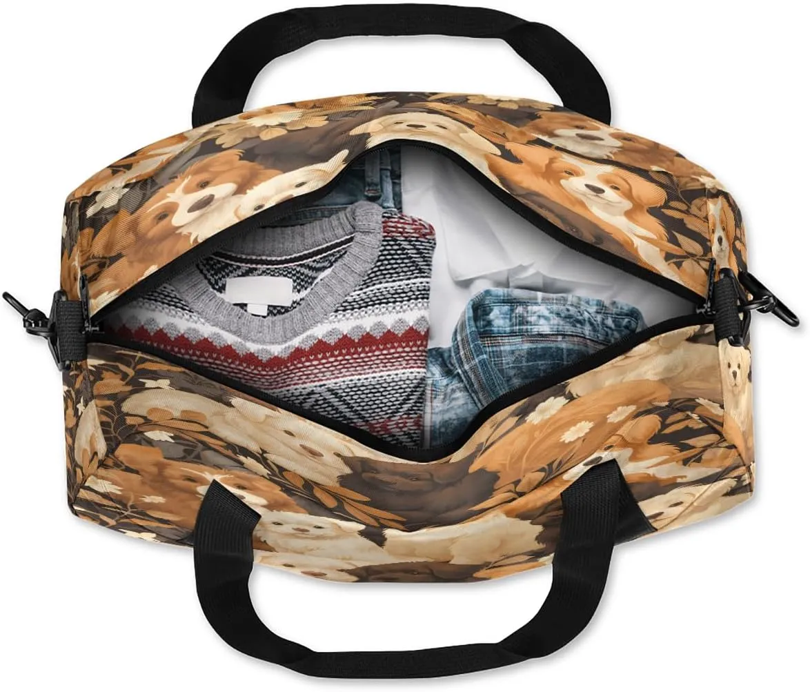 Cartoon Pet Animals Kids Duffle Bag Boys Girls Small Sport Dance Gym Bag for Overnight Travel Weekender Carry On