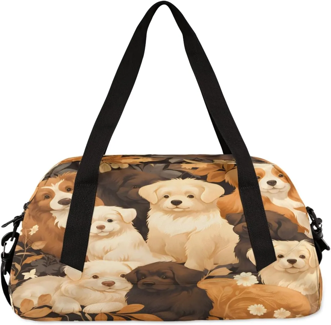 Cartoon Pet Animals Kids Duffle Bag Boys Girls Small Sport Dance Gym Bag for Overnight Travel Weekender Carry On