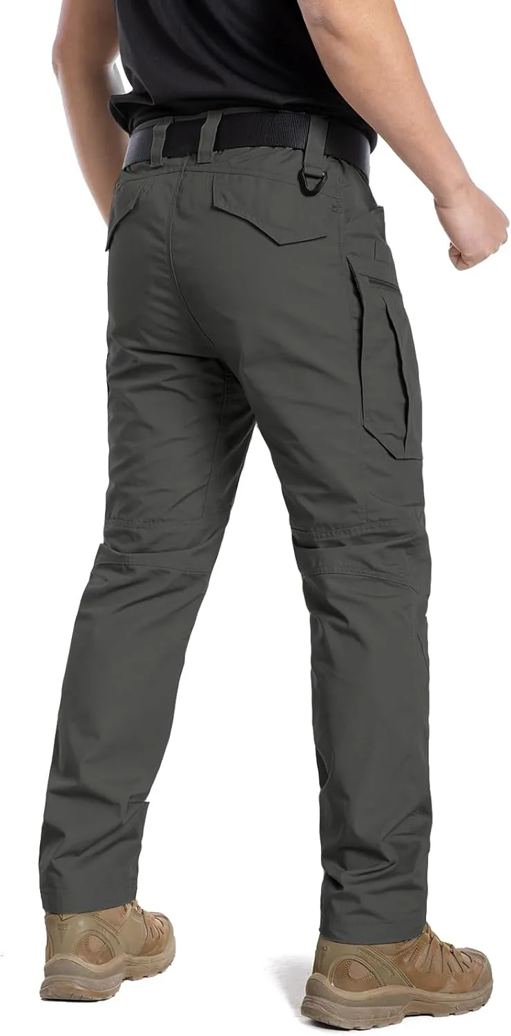 CARWORNIC Men's Lightweight Tactical Pants Ripstop Military Cargo Pants Water Resistant Outdoor Hiking Work Pants