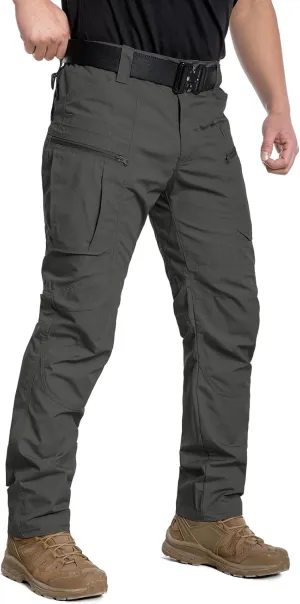 CARWORNIC Men's Lightweight Tactical Pants Ripstop Military Cargo Pants Water Resistant Outdoor Hiking Work Pants