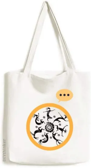 Celebrate Mexican Outline Mexico Totems Expression Gift Sack Canvas Tote Shoulder Bag