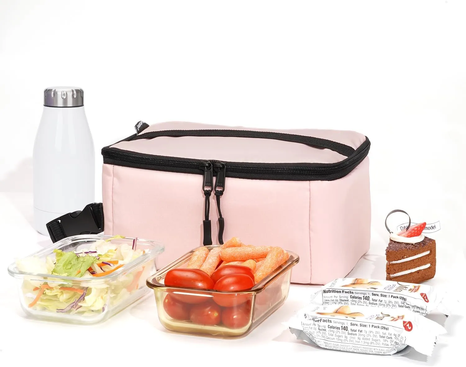Cerbonny Small Laptop Bag, Mini Cooler with Insulated Lunch Box for Work, School, Travel - Pink