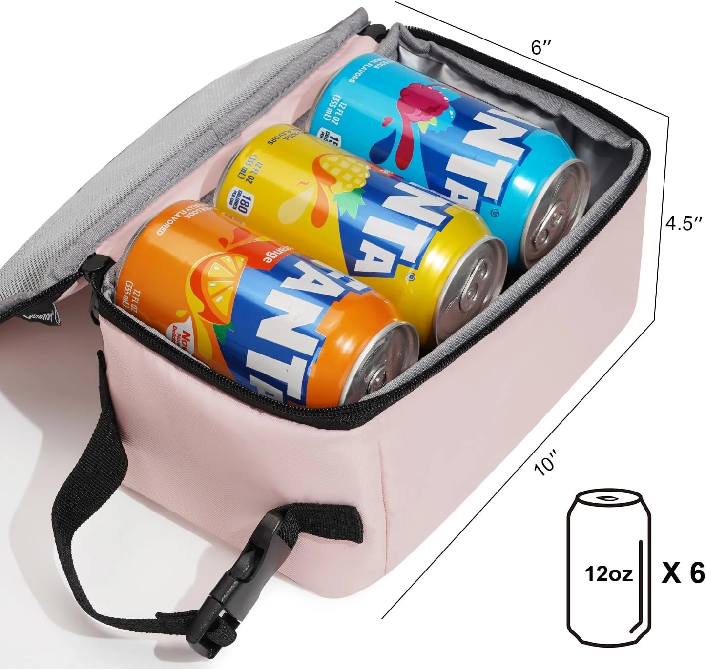 Cerbonny Small Laptop Bag, Mini Cooler with Insulated Lunch Box for Work, School, Travel - Pink