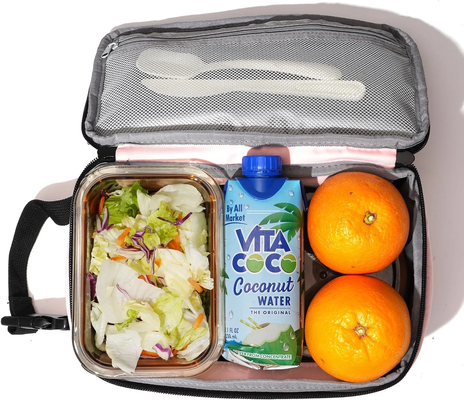 Cerbonny Small Laptop Bag, Mini Cooler with Insulated Lunch Box for Work, School, Travel - Pink