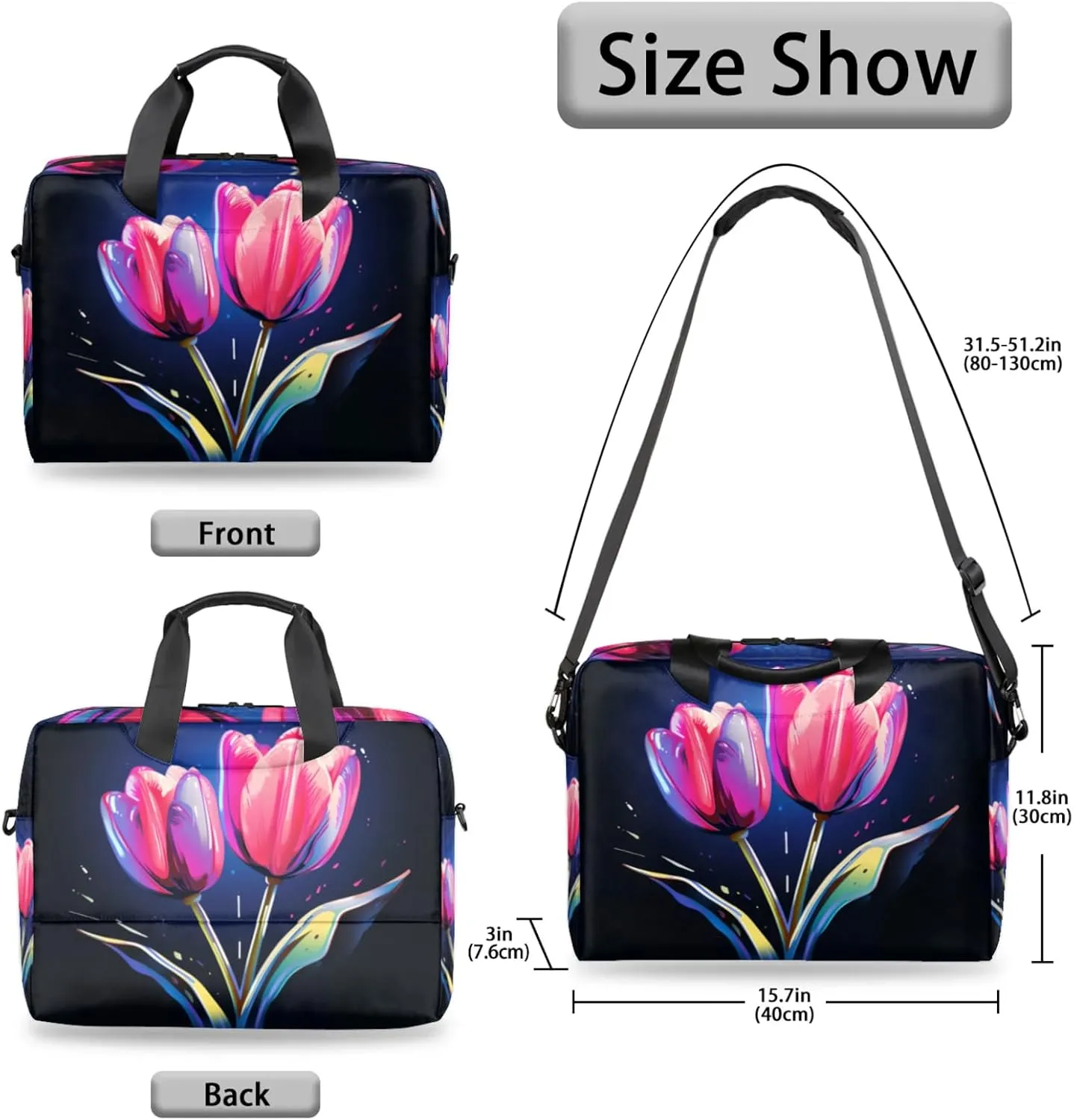 cfpolar Laptop Bag Laptop Satchel Briefcase Adjustable shoulder Carrying for 15 inch-16 inch Laptop-3