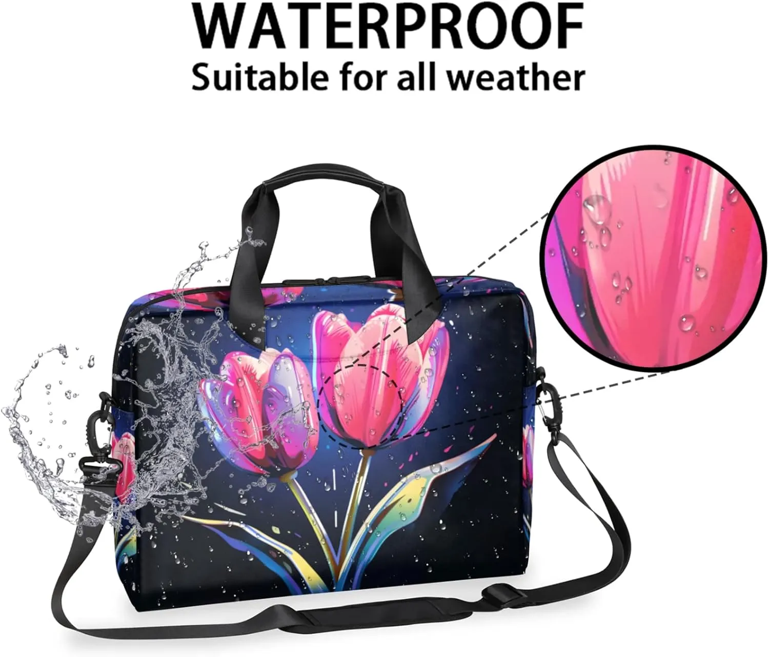 cfpolar Laptop Bag Laptop Satchel Briefcase Adjustable shoulder Carrying for 15 inch-16 inch Laptop-3