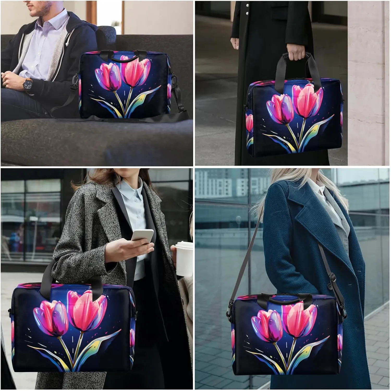 cfpolar Laptop Bag Laptop Satchel Briefcase Adjustable shoulder Carrying for 15 inch-16 inch Laptop-3