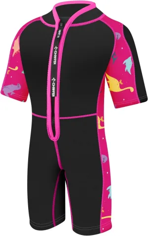 Chriffer Kids Wetsuit Shorty Wet Suit for Girls Boys Front Zip 2mm Neoprene Thermal Short Sleeves for Toddler/Kid/Youth/Teens Keep Warm for Diving Surfing Swimming Water Sports