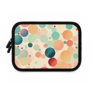 Circles in Pastel Retro Look Colorful Laptop Sleeve