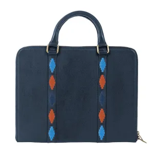 Clara Briefcase - Navy Leather