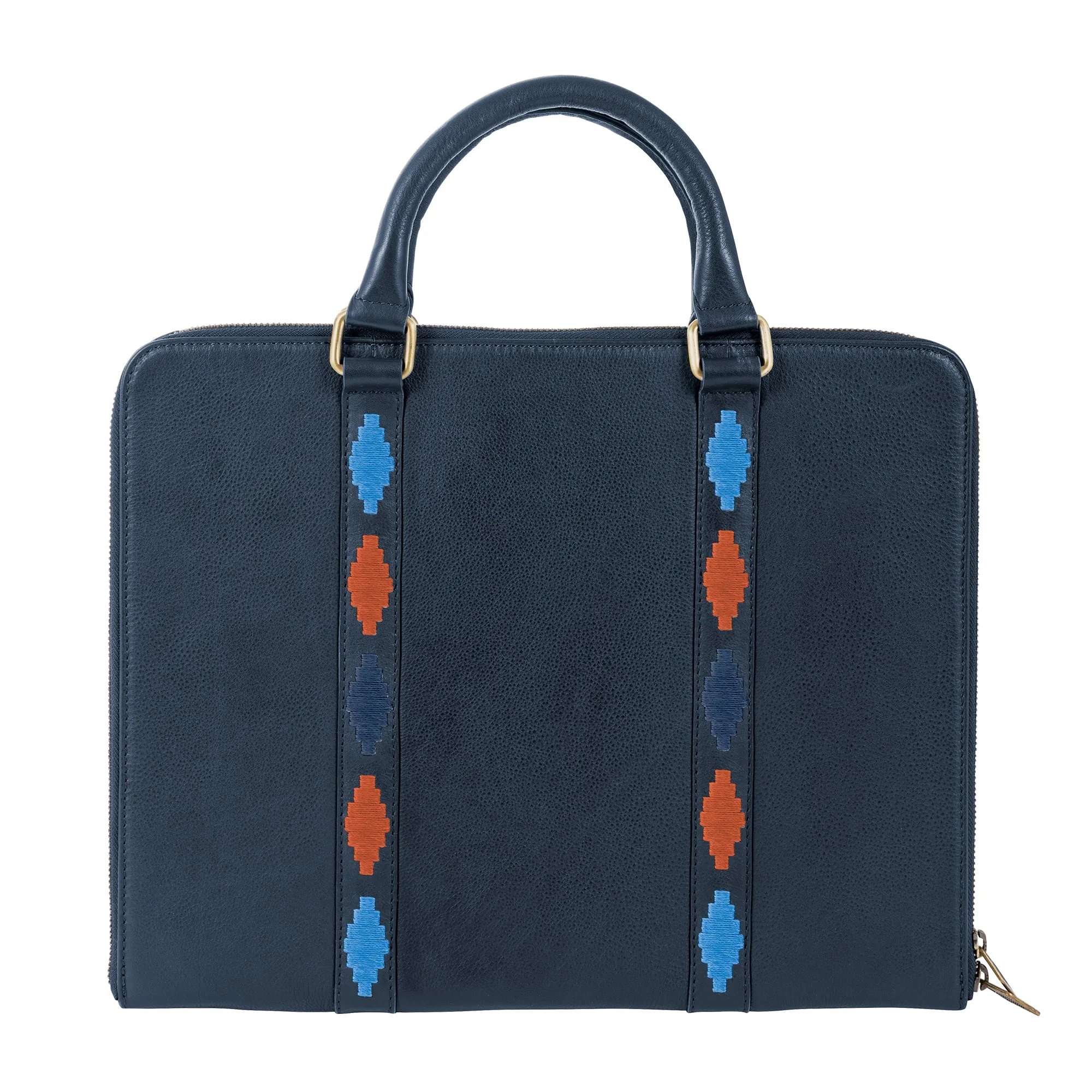 Clara Briefcase - Navy Leather