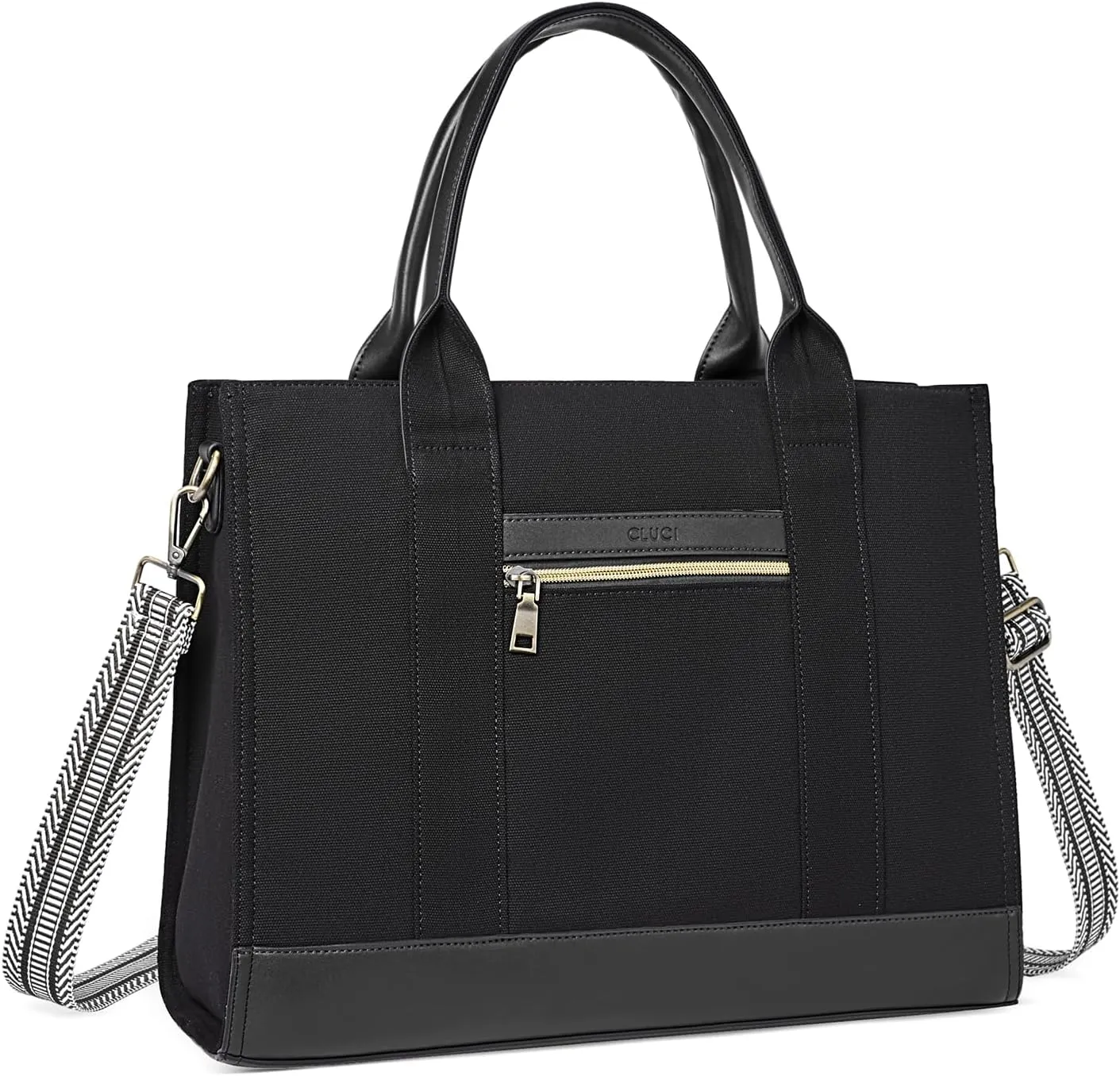 CLUCI Laptop Tote Bag for women 15.6 inch Computer Briefcase Leather Work Shoulder Bags Handbag for Office,School,Travel