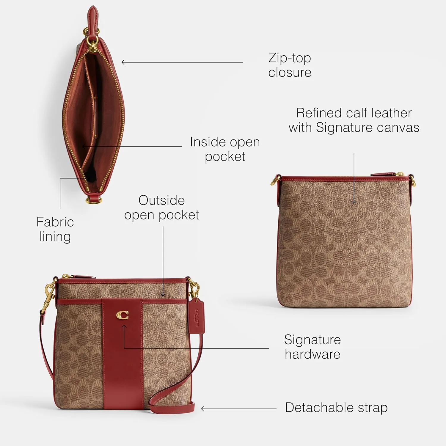 COACH Crossgrain Leather Kitt Messenger Bag