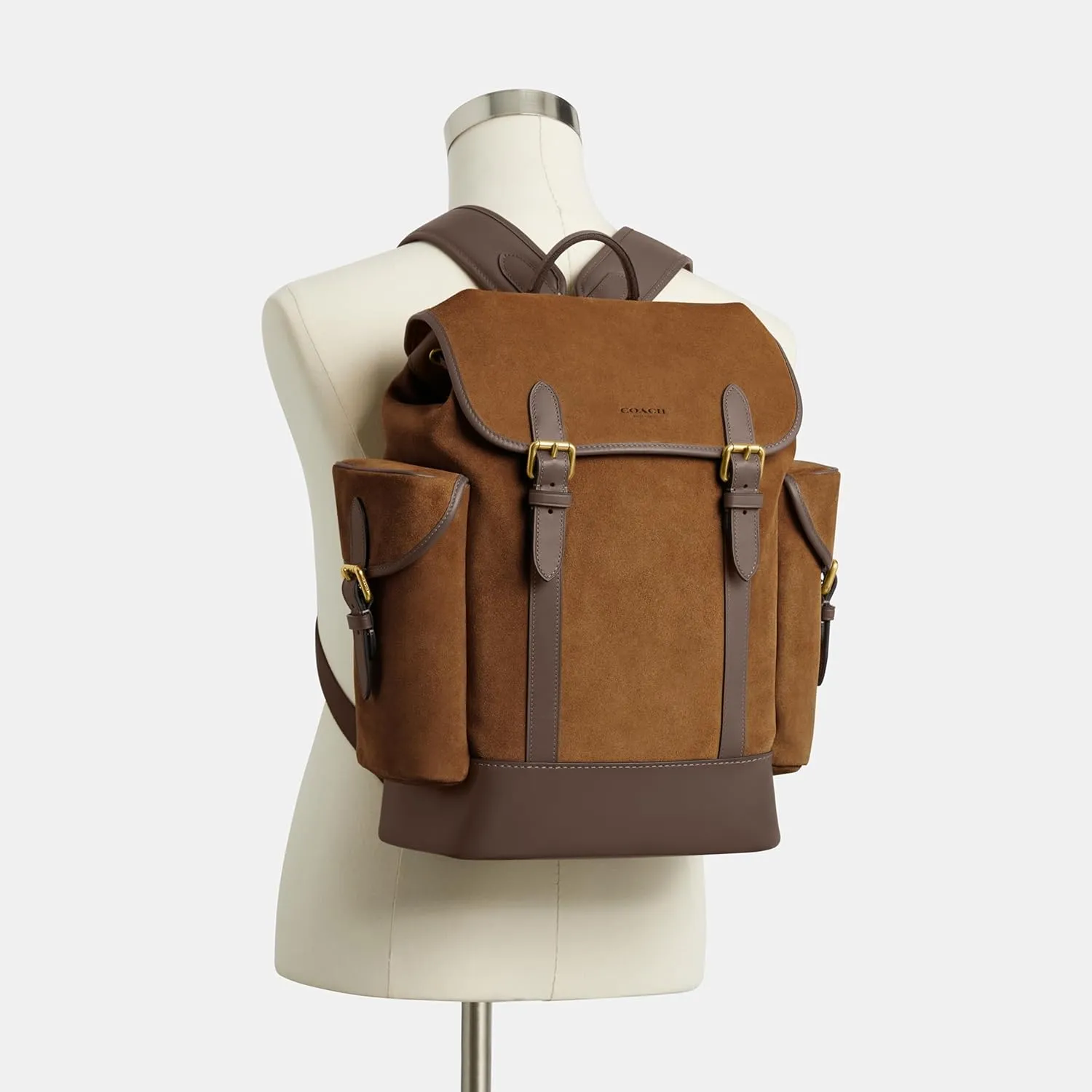 COACH Men's Hitch Backpack, Cedar Suede, One Size