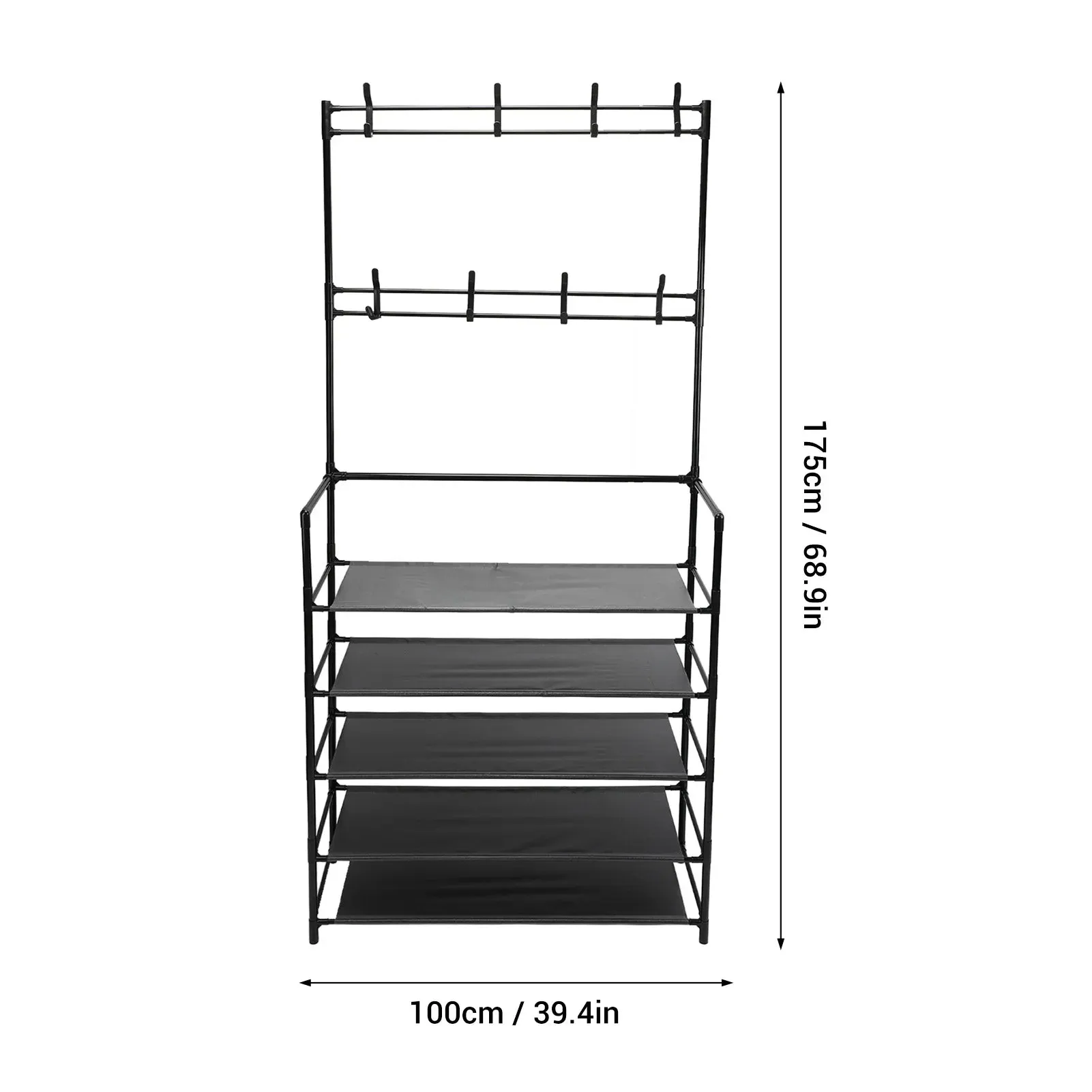 Coat Rack Stand 2 In 1 Space Saving Freestanding Stable Load Bearing Entryway Clothes Hanging Organizer Multifunction for Home