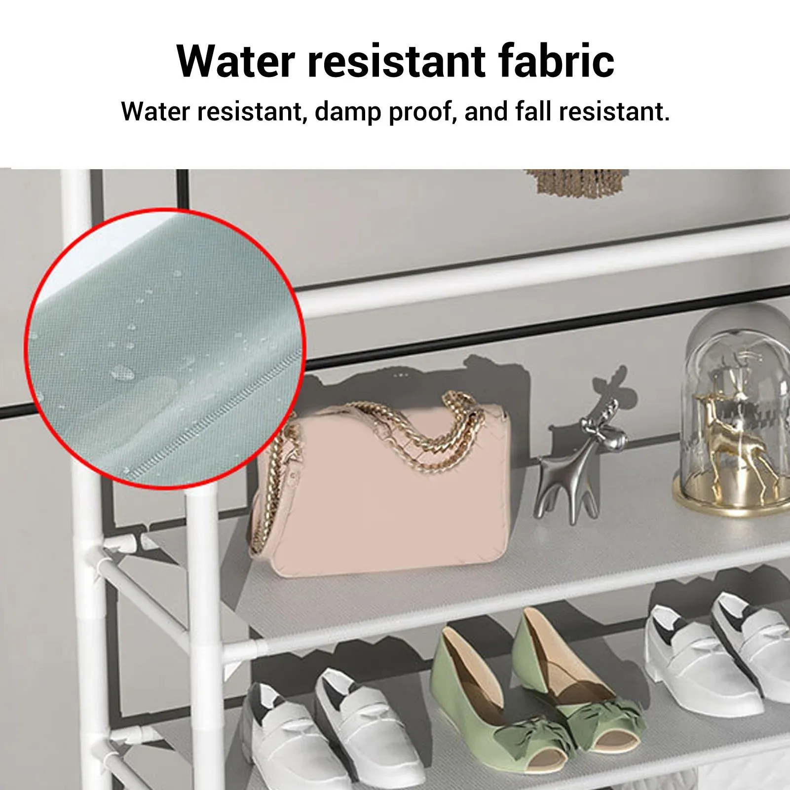 Coat Rack Stand 2 In 1 Space Saving Freestanding Stable Load Bearing Entryway Clothes Hanging Organizer Multifunction for Home