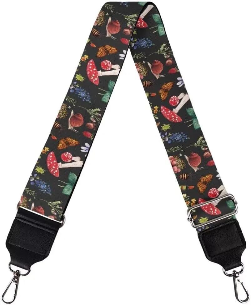 Coldinair Mushroom Snail Wide Shoulder Strap Adjustable Replacement Belt Guitar Crossbody Bag Straps Handbag Strap Canvas Straps Luggage Strap