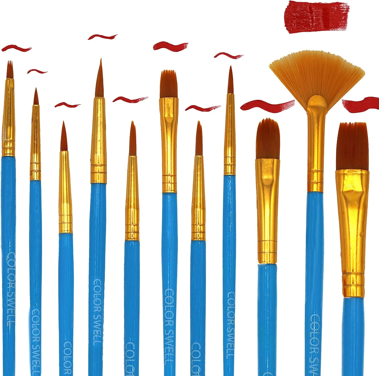 Color Swell Bulk Paint Brushets - 36 Packs of 12 per Pack (432 Total) - Bulk Paint Brushes