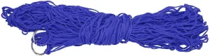 Comfortable Double Nylon Mesh Hammock, Outdoor Camping Hanging Bed, Strong Load Bearing, Easy to Install, Lightweight and, 5 Color Options (Blue)