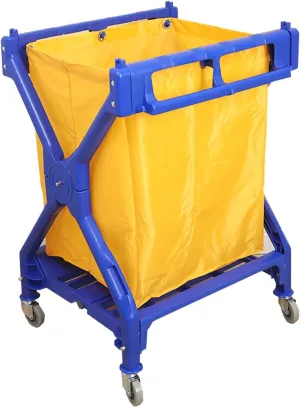 Commercial Laundry Basket with Wheels with PP Material, Collapsible Cart with Wheels 108L Large-capacity Oxford Cloth Bags for Hotel, Home, Laundry Room