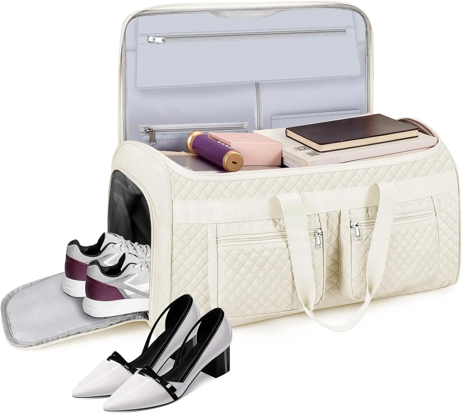 Convertible Garment Duffel Bags for Travel - Carry on Garment Bag with Toiletry Bag Storage Bag Large Travel Duffel Bag 2 in 1 Hanging Suit Bag Weekender Bag for Men Women 3pcs Set