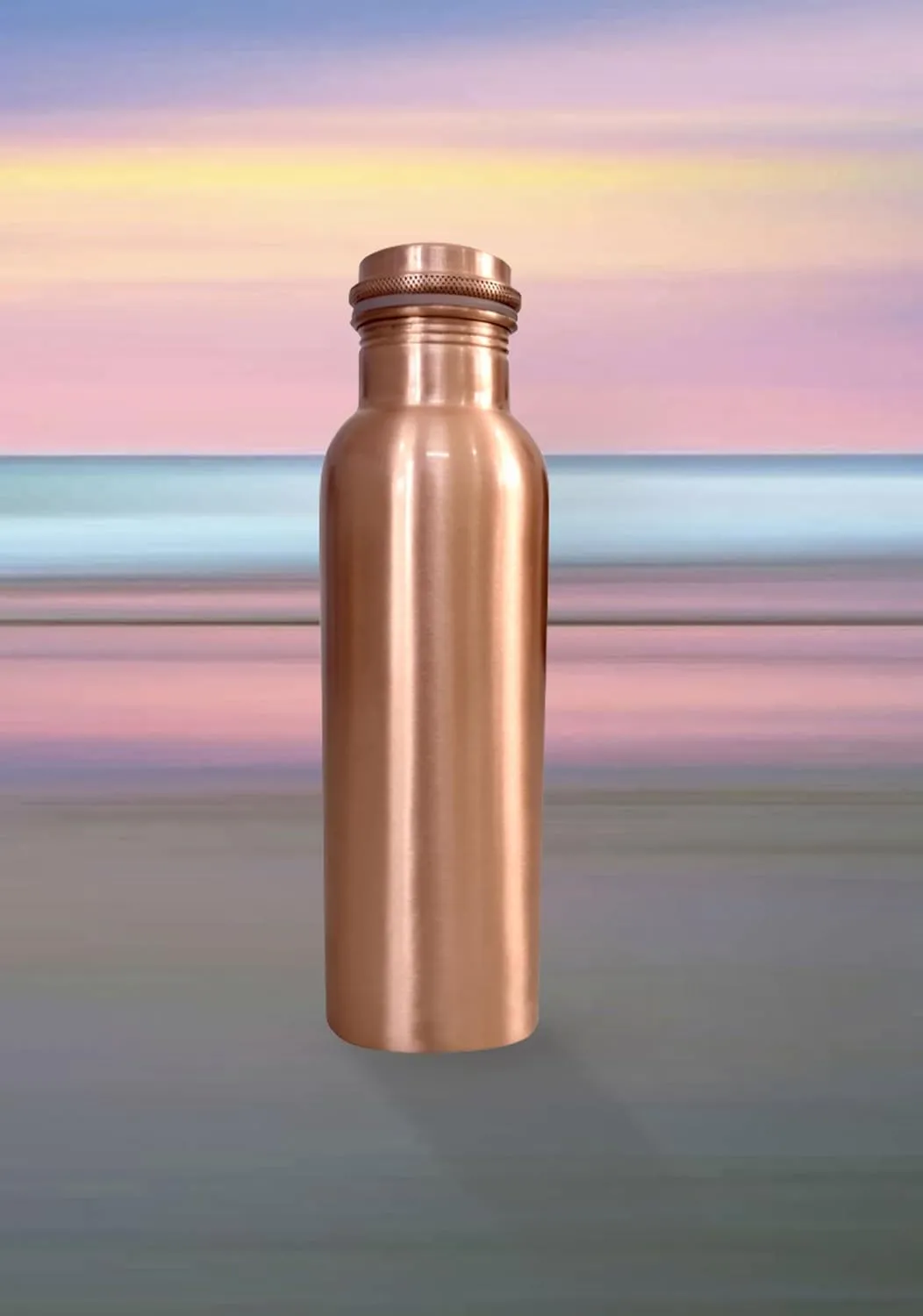 Copper Water Bottle 100% Pure Copper Bottle for Drinking Water Leak Proof Joint Less Indian Water Drinking Copper Bottle for Home, Office, Hotel and Sports