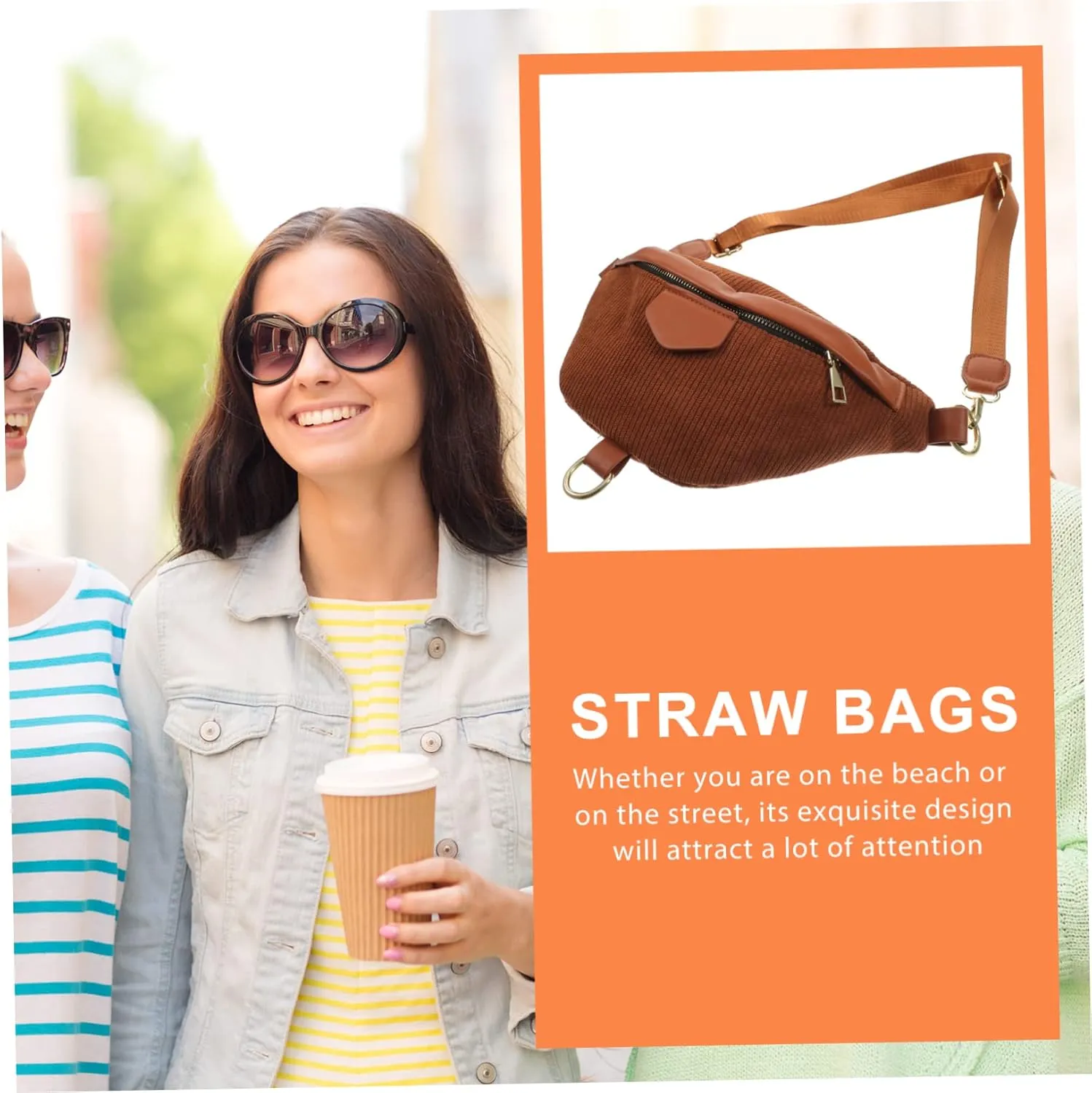 Corduroy Chest Bag Fanny Pack Crossbody Purses for Women Crossbody Travel Fanny Pack for Men Man Carrying Bag Girls Waist Bags Sports Fanny Pack Man Fanny Bag Outdoor