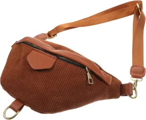 Corduroy Chest Bag Fanny Pack Crossbody Purses for Women Crossbody Travel Fanny Pack for Men Man Carrying Bag Girls Waist Bags Sports Fanny Pack Man Fanny Bag Outdoor
