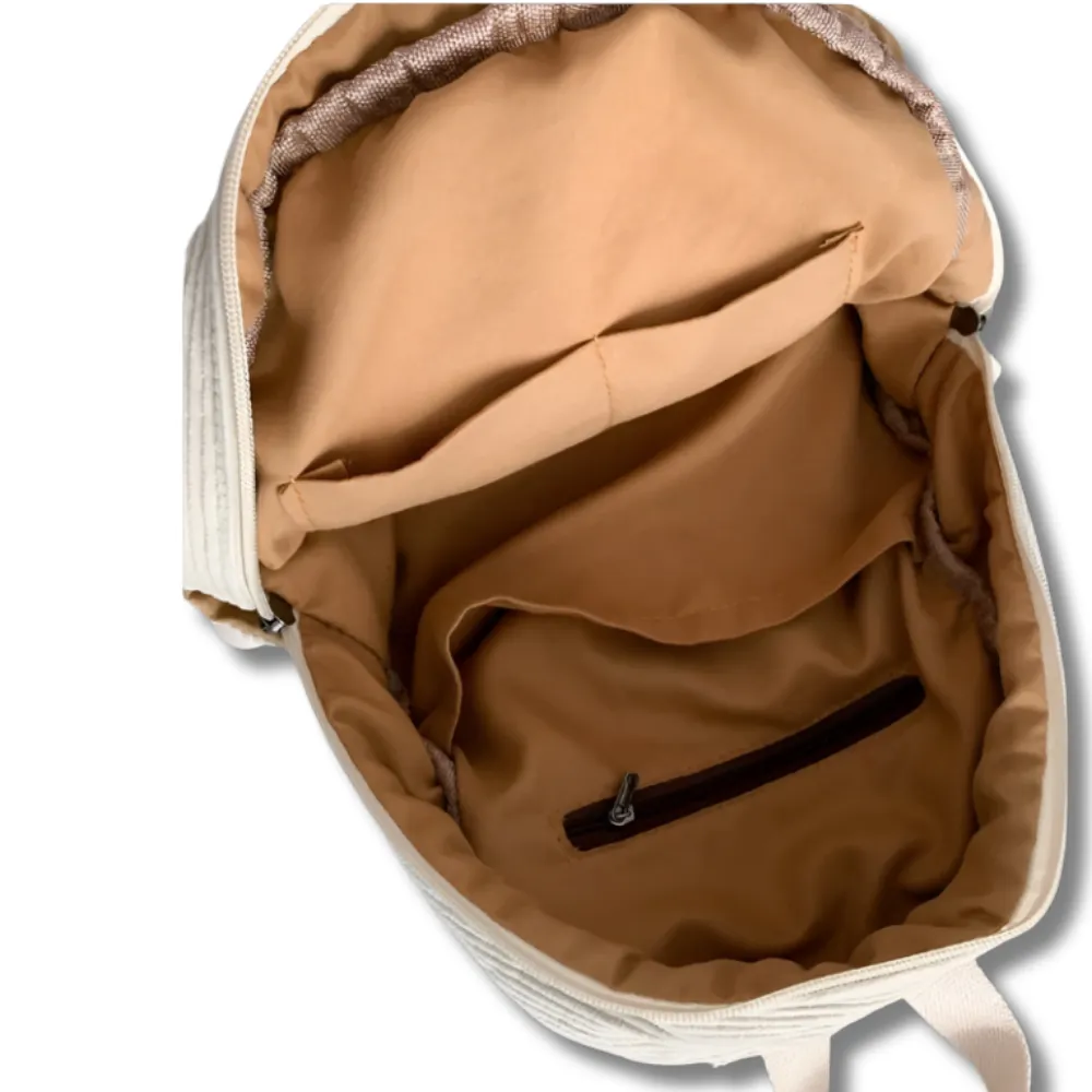 corduroy small backpack.