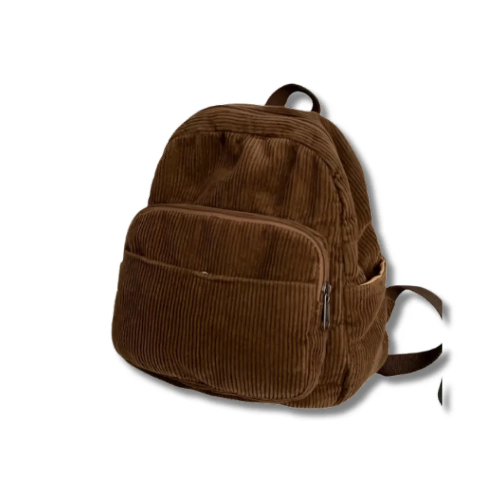 corduroy small backpack.