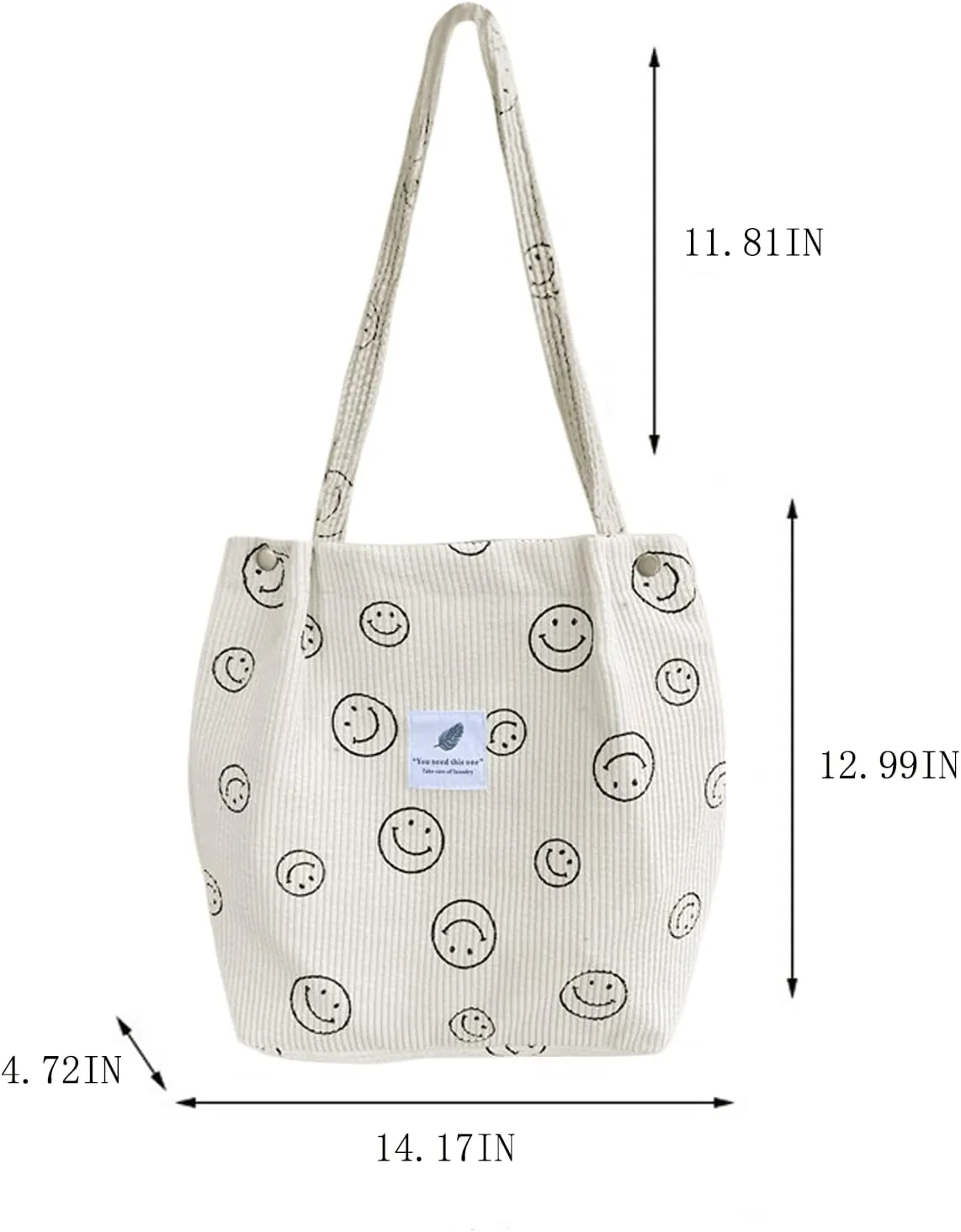 Corduroy Tote Bag Aesthetic Cute Tote Bags Large School Shoulder Bags for Girls Trendy Stuff