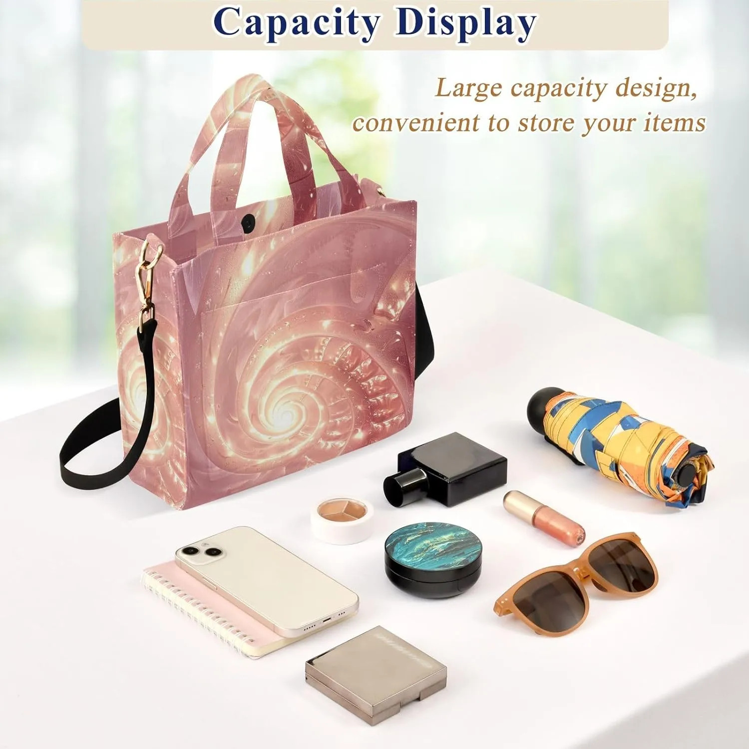 Corduroy Tote Bag Illuminated Rose Fire Women Crossbody Bag with Detachable and Adjustable Shoulder Strap