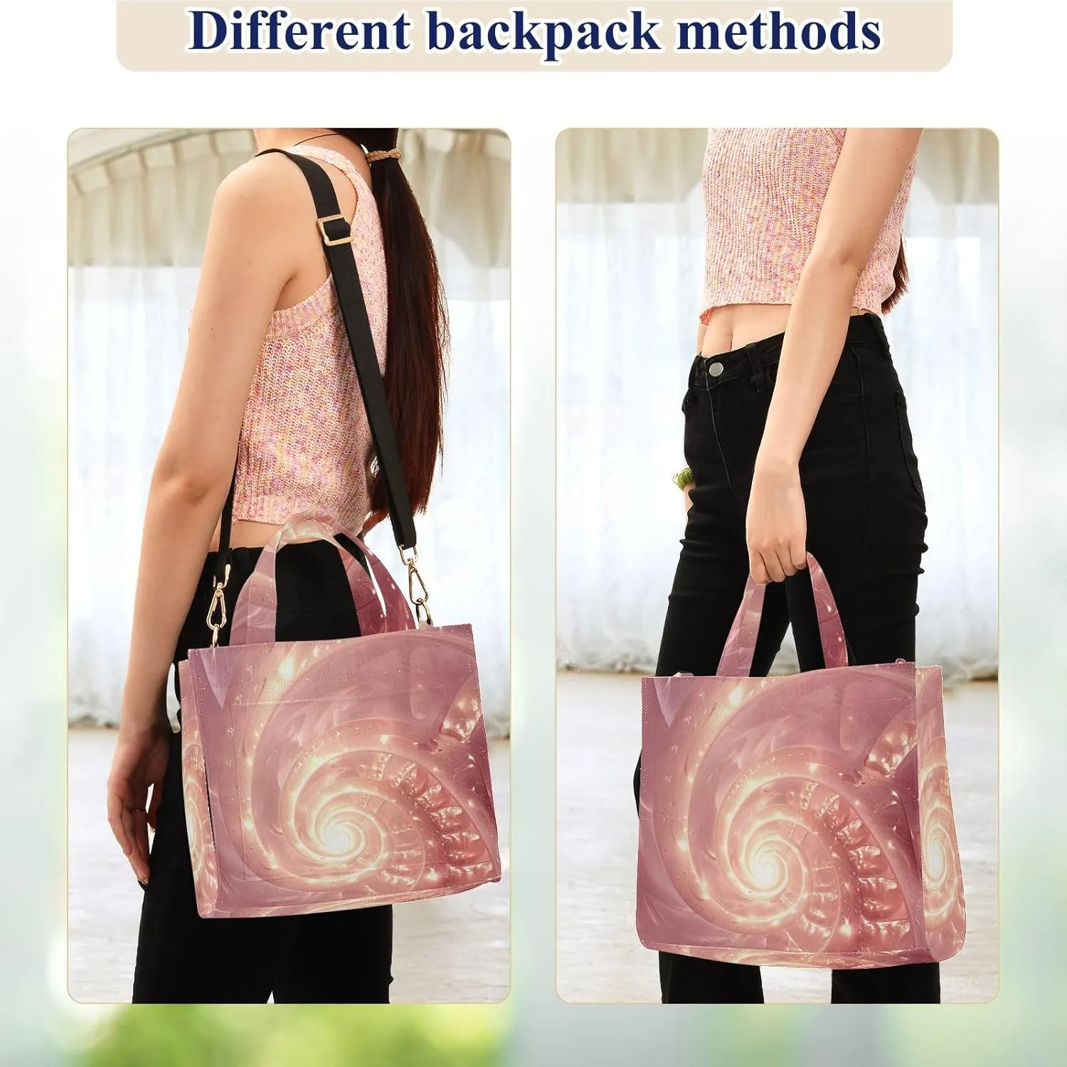 Corduroy Tote Bag Illuminated Rose Fire Women Crossbody Bag with Detachable and Adjustable Shoulder Strap