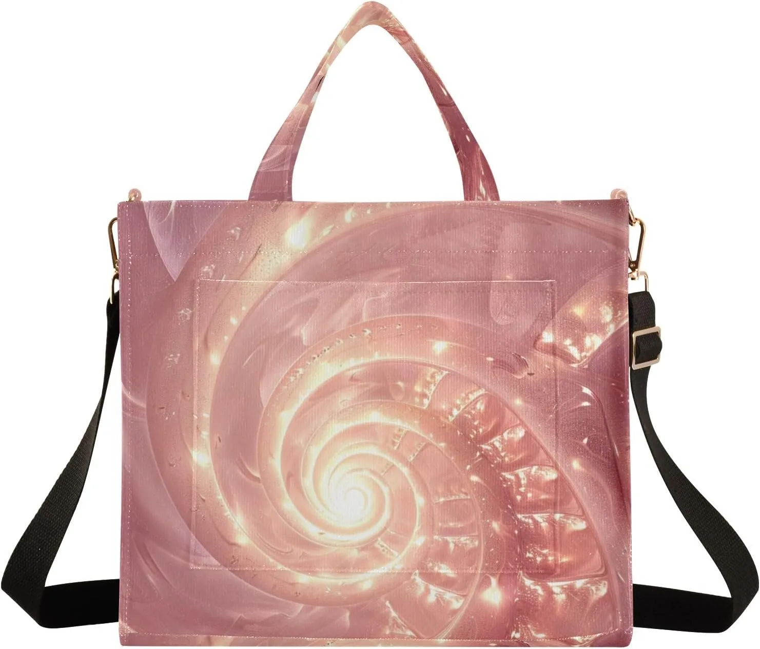 Corduroy Tote Bag Illuminated Rose Fire Women Crossbody Bag with Detachable and Adjustable Shoulder Strap