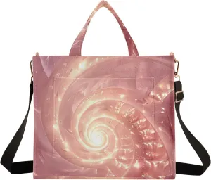Corduroy Tote Bag Illuminated Rose Fire Women Crossbody Bag with Detachable and Adjustable Shoulder Strap