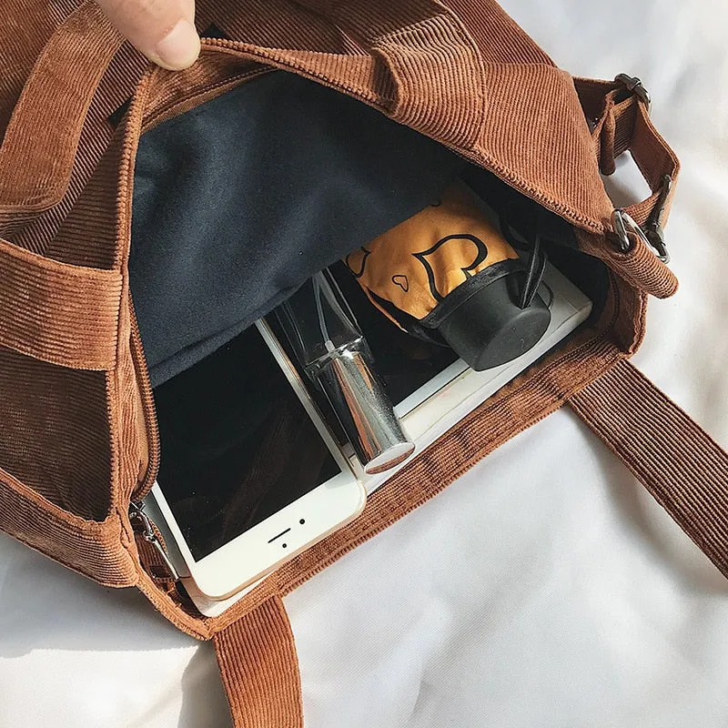 Corduroy Tote Bag