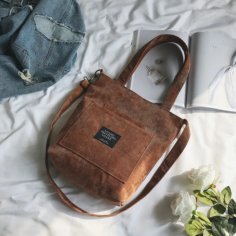 Corduroy Tote Bag