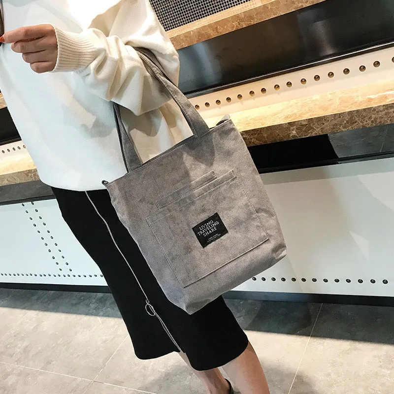 Corduroy Tote Bag