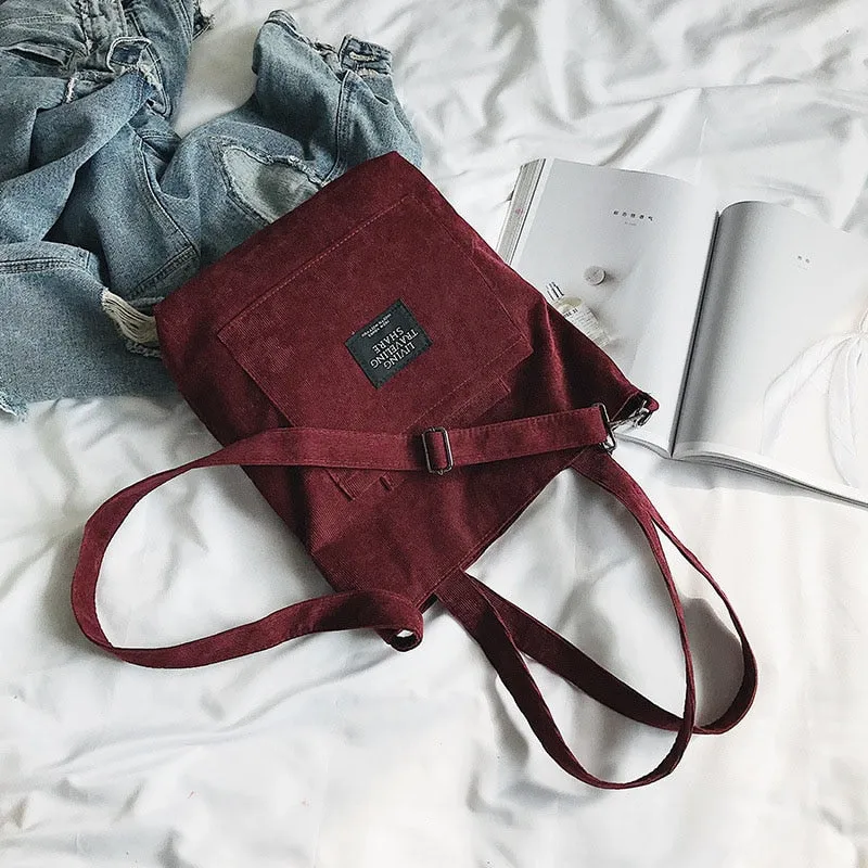 Corduroy Tote Bag