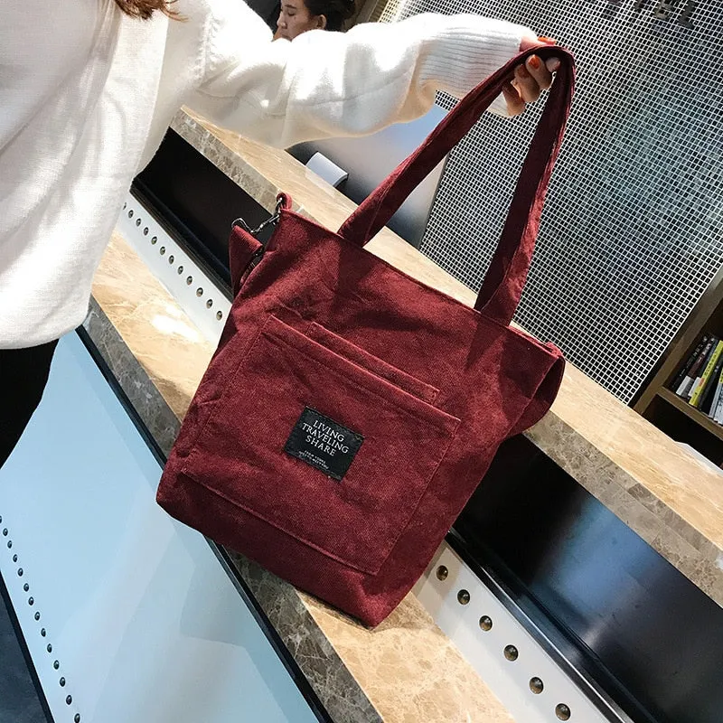 Corduroy Tote Bag
