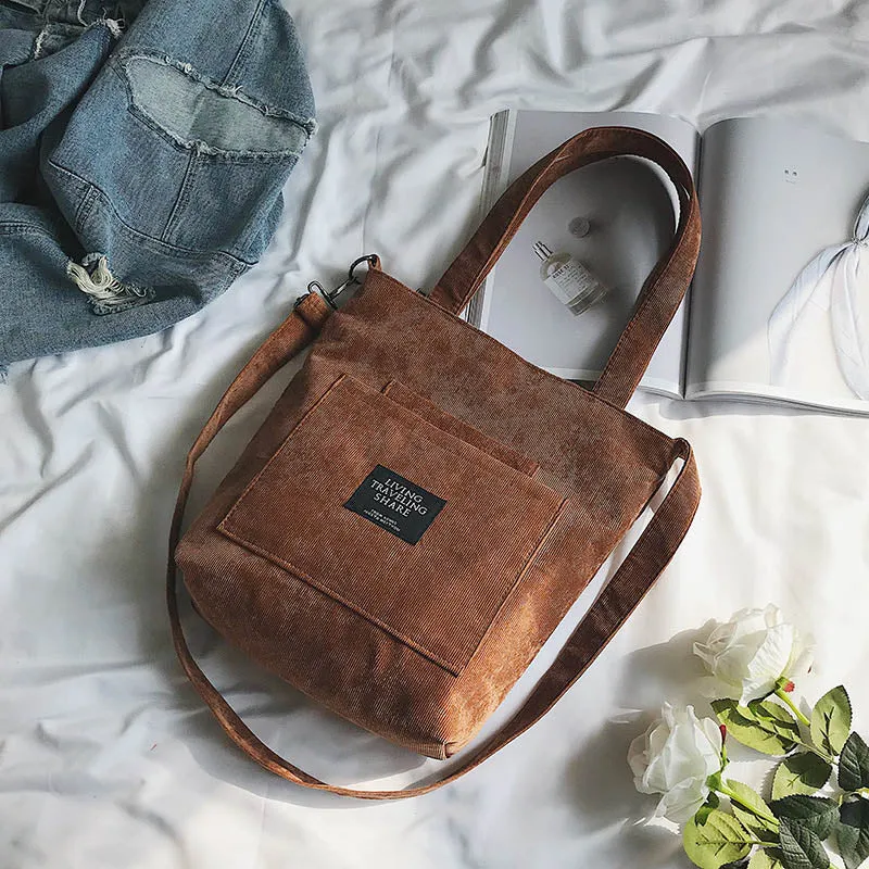 Corduroy Tote Bag