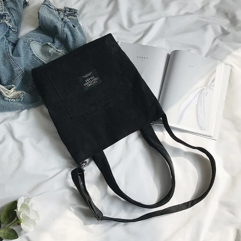 Corduroy Tote Bag