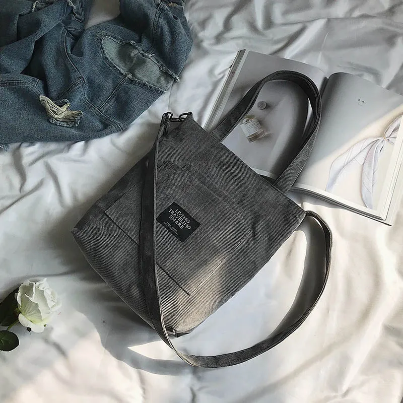 Corduroy Tote Bag