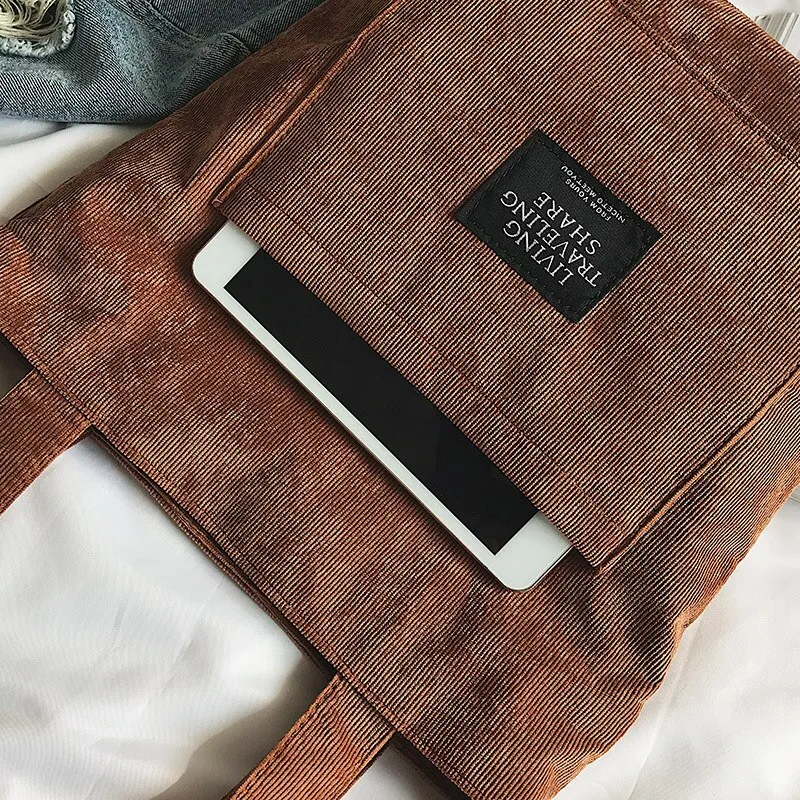 Corduroy Tote Bag
